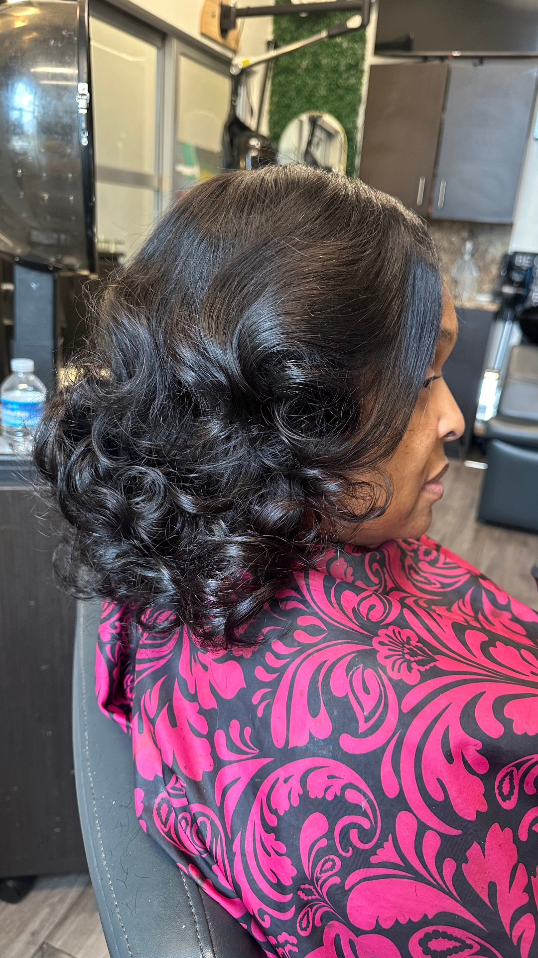 Pin Curl Side Style