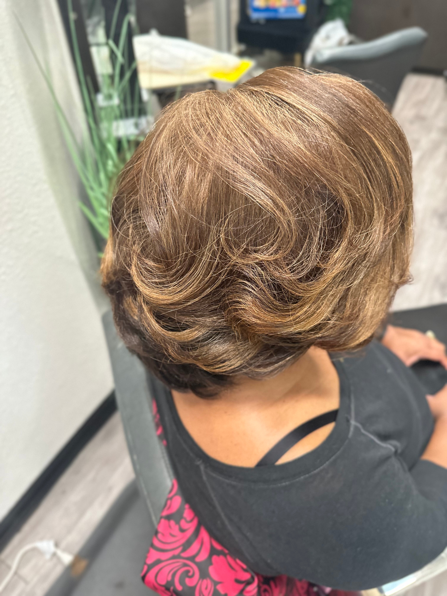 Honey Blonde Layered Bob