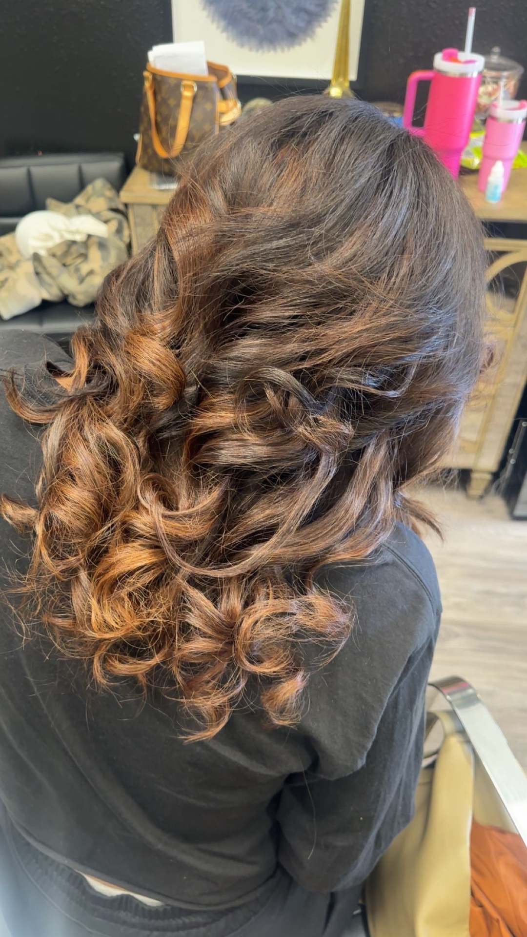 Curled Half-Up Style